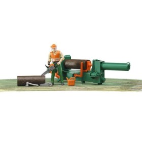 Bruder set forestier cu muncitor si accesorii